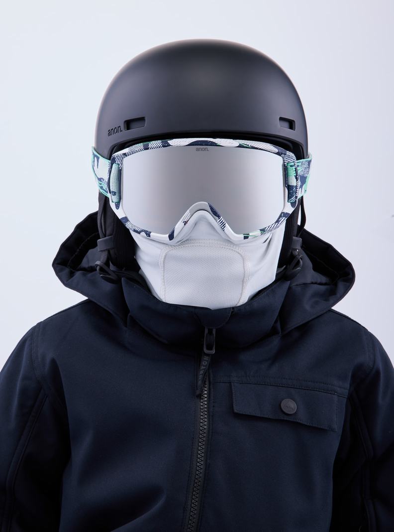 Burton Anon Relapse Jr. Goggles + MFI® Face Mask Skibrillen Kinder Blau Silber | 471-OAMPKL