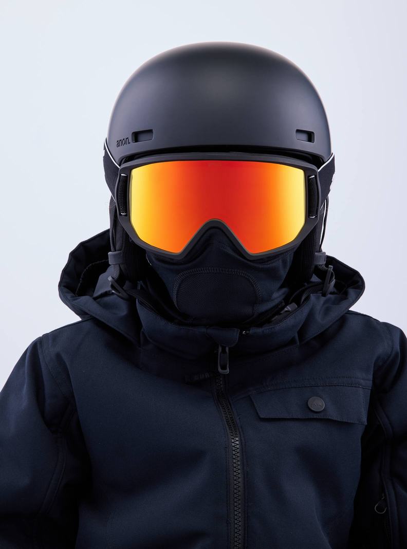 Burton Anon Relapse Jr. Goggles + MFI® Face Mask Skibrillen Kinder Schwarz Rot | 587-GDHAUL