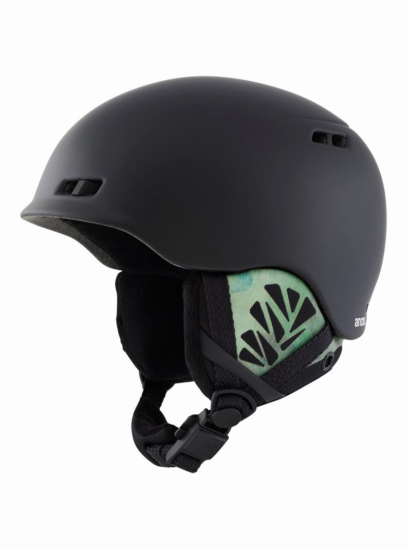 Burton Anon Rodan Long Hair Fleece Skihelm Damen Schwarz | 549-GDTZEO