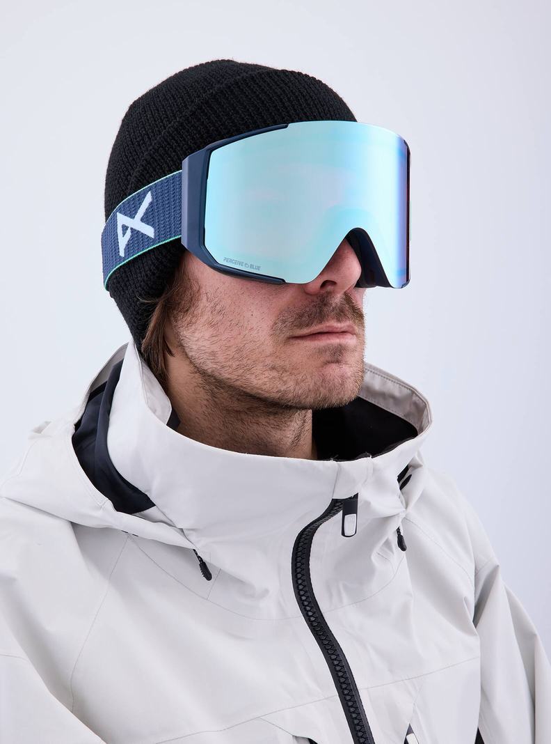 Burton Anon Sync Goggles + Bonus Lens Skibrillen Damen Navy Blau Rosa | 123-RYABWK