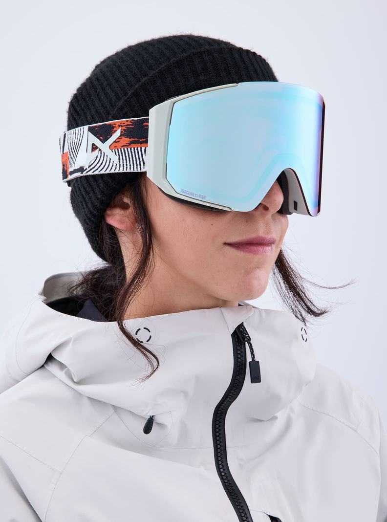 Burton Anon Sync Goggles + Bonus Lens Skibrillen Herren Blau Rosa | 436-STJGWE