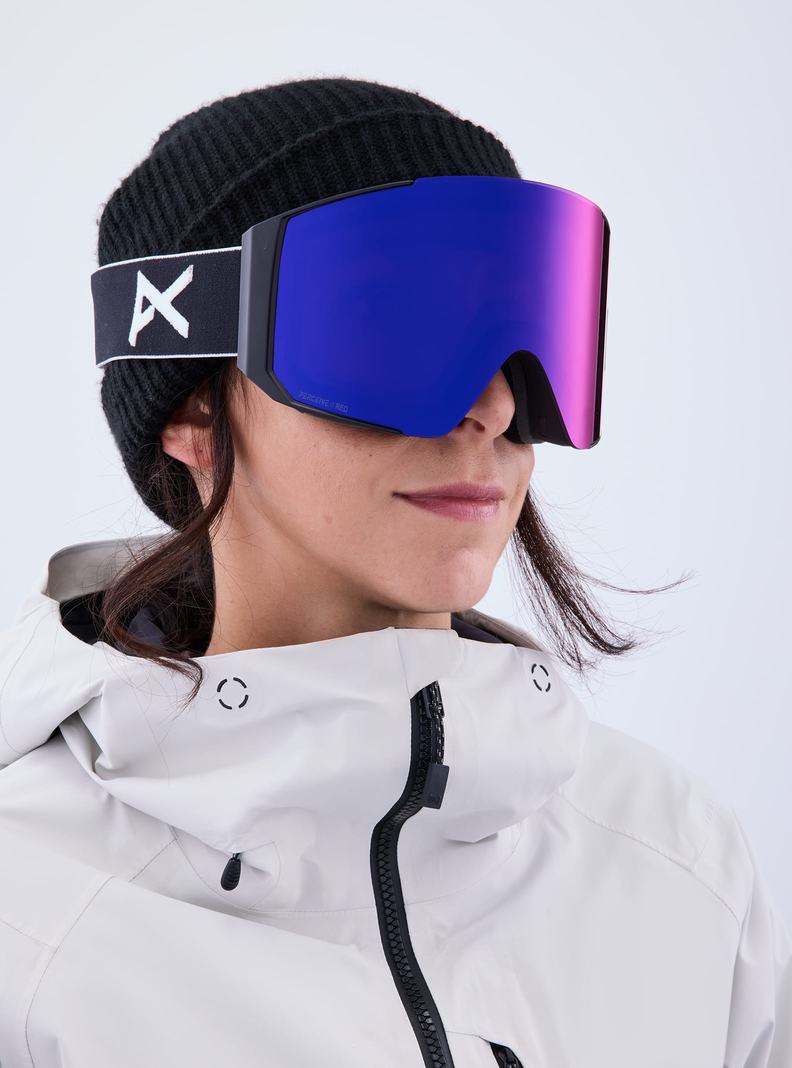 Burton Anon Sync Goggles + Bonus Lens Skibrillen Damen Schwarz Orange Rot | 564-XTGJSH