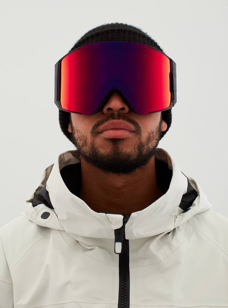 Burton Anon Sync Goggles + Bonus Lens Skibrillen Damen Schwarz Orange Rot | 564-XTGJSH