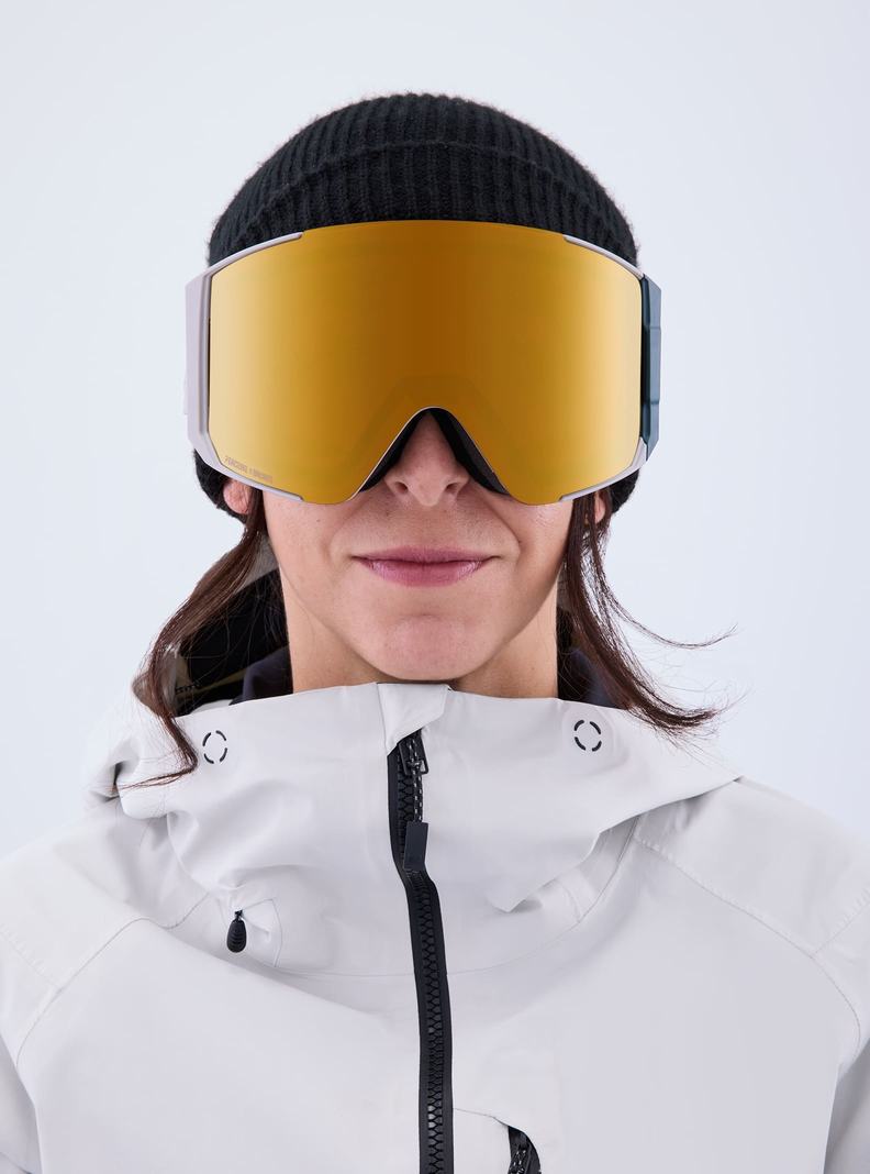 Burton Anon Sync Goggles + Bonus Lens Skibrillen Herren Grau Orange | 579-WGBEQO
