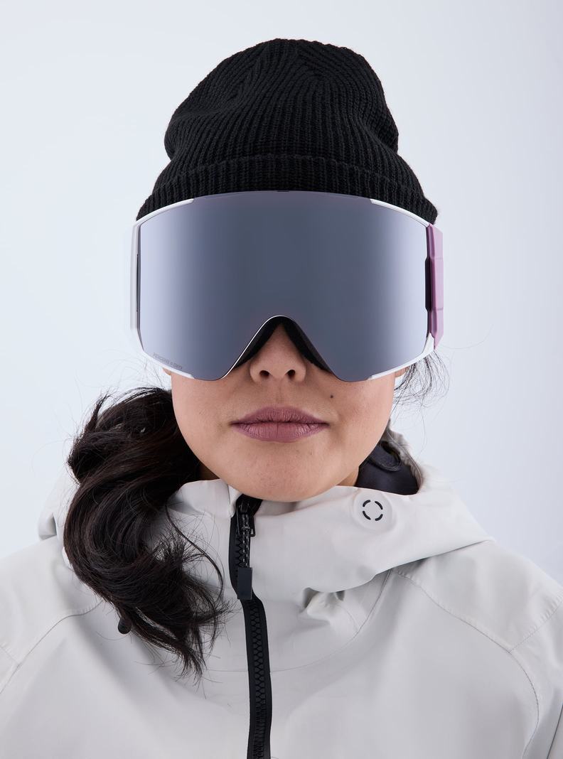 Burton Anon Sync Low Bridge Fit Goggles + Bonus Lens Skibrillen Herren Orange Schwarz Lila | 180-EOWLNS