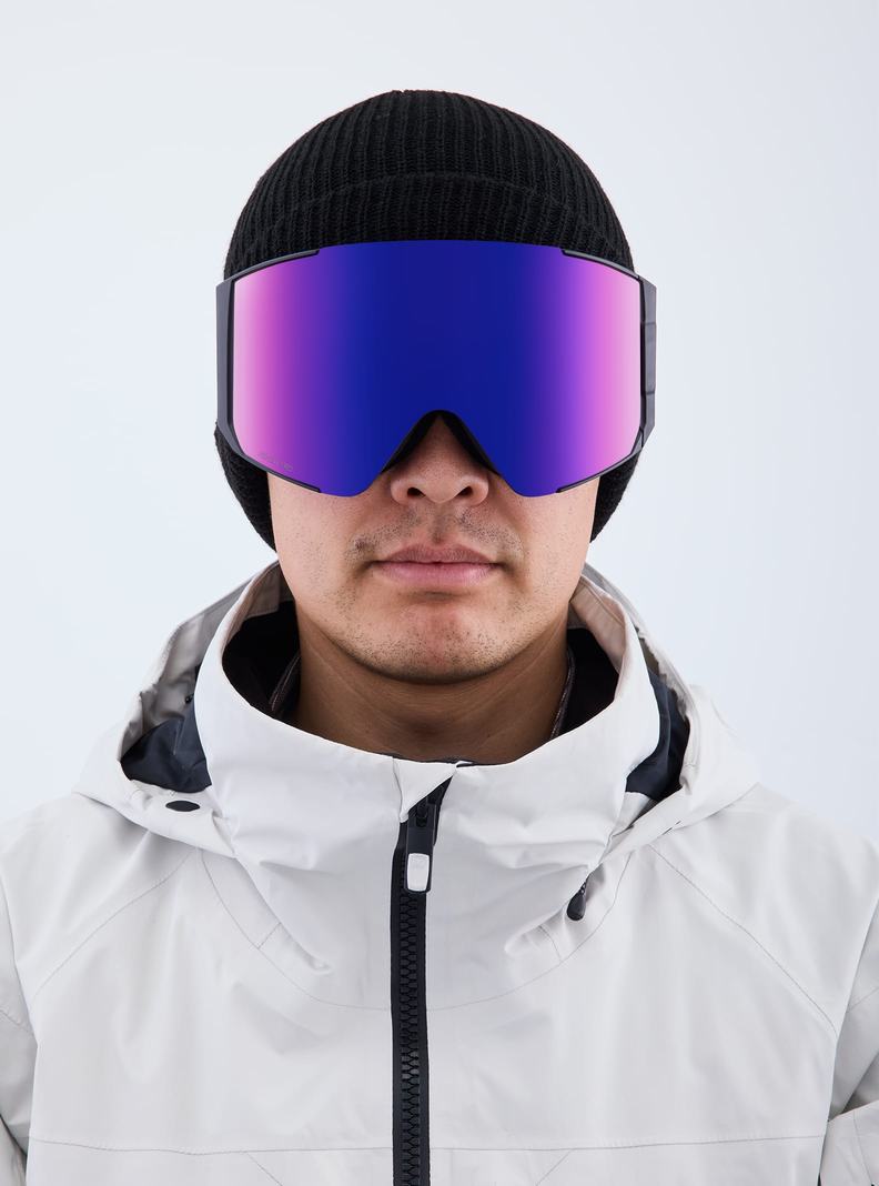 Burton Anon Sync Low Bridge Fit Goggles + Bonus Lens Skibrillen Herren Schwarz Orange Rot | 219-RDYJHG