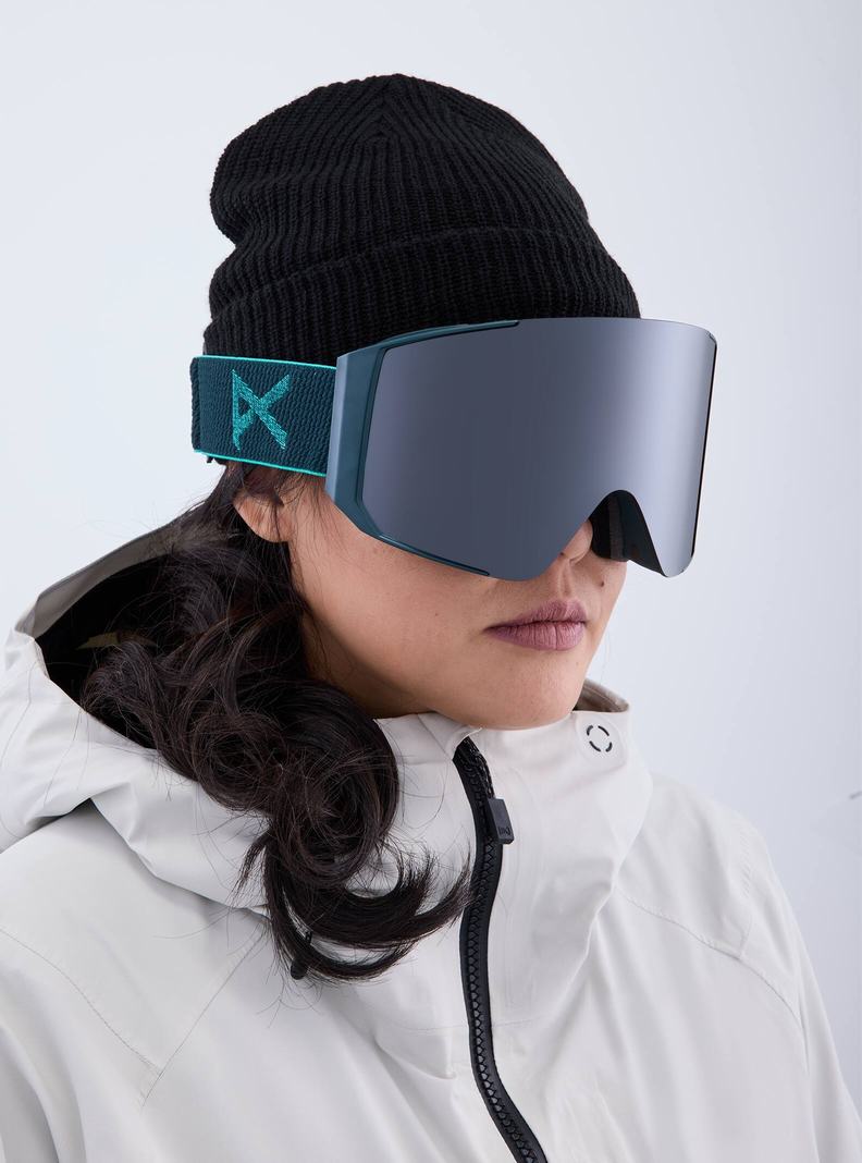 Burton Anon Sync Low Bridge Fit Goggles + Bonus Lens Skibrillen Damen Orange Schwarz Lila | 419-VGWIHY