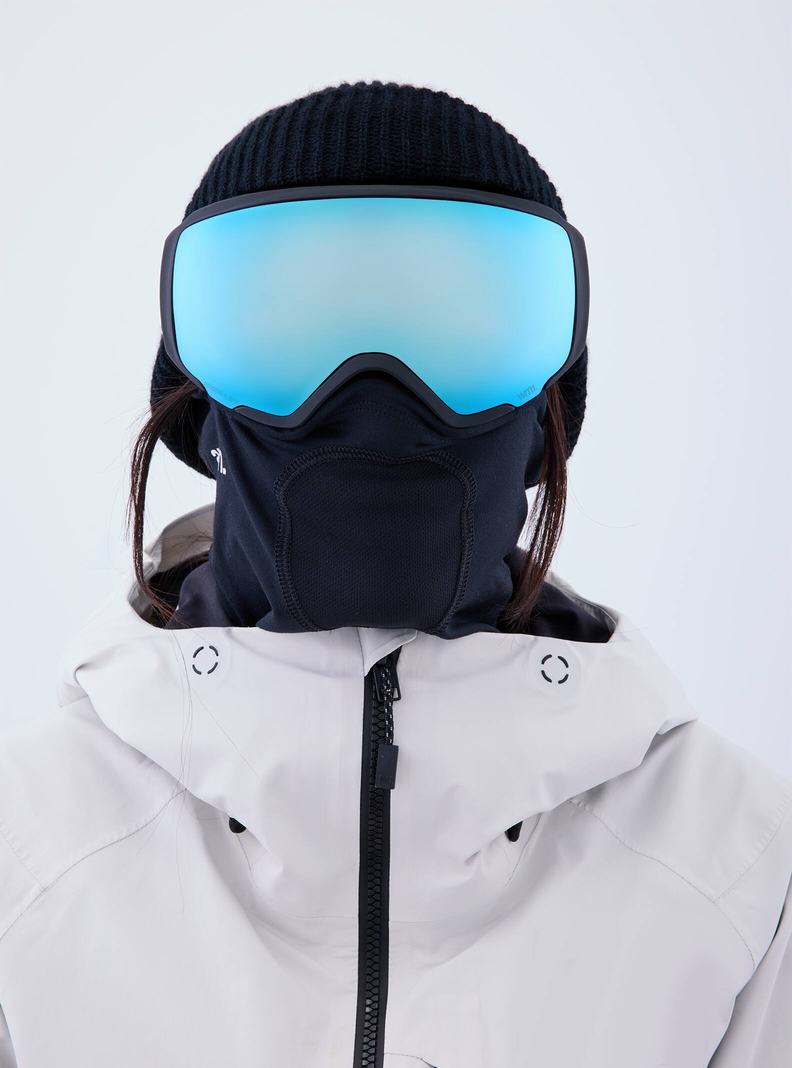 Burton Anon WM1 Goggles + Bonus Lens + MFI® Face Mask Skibrillen Herren Schwarz Blau Rosa | 270-IJEGAZ