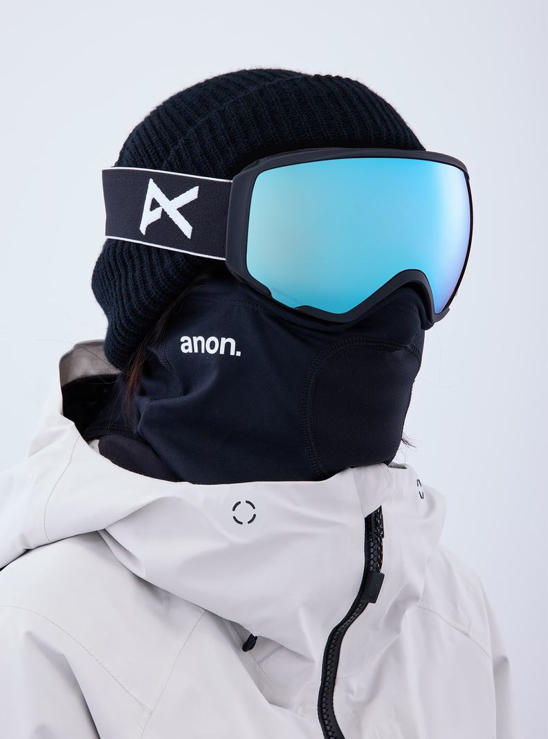 Burton Anon WM1 Goggles + Bonus Lens + MFI® Face Mask Skibrillen Herren Schwarz Blau Rosa | 270-IJEGAZ