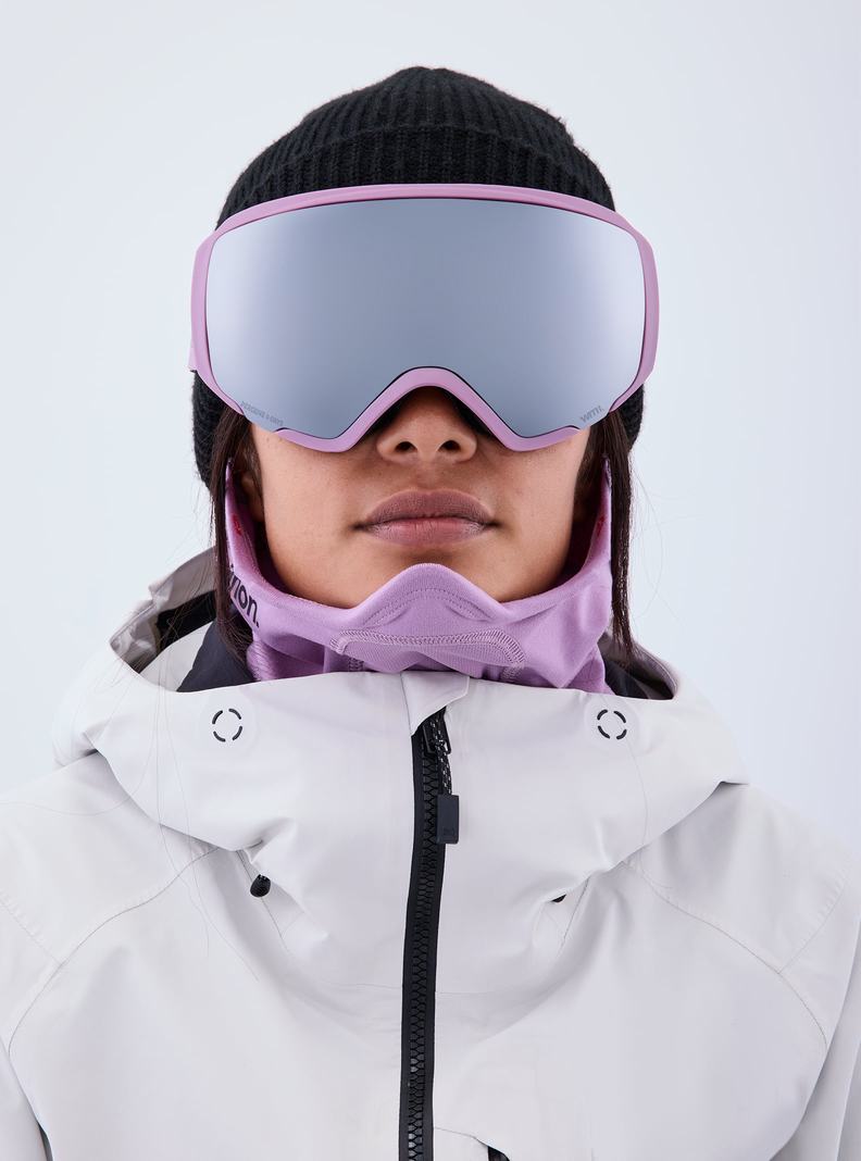 Burton Anon WM1 Goggles + Bonus Lens + MFI® Face Mask Skibrillen Herren Lila Orange Schwarz | 632-YVGQZJ