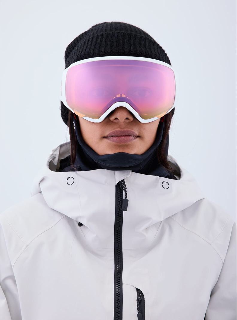 Burton Anon WM1 Goggles + Bonus Lens + MFI® Face Mask Skibrillen Damen Weiß Rosa Blau | 653-YNGBEX
