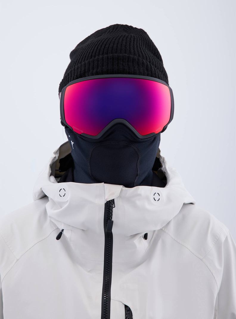 Burton Anon WM1 Low Bridge Fit Goggles + Bonus Lens + MFI® Face Mask Skibrillen Herren Orange Rot | 413-DIJKUV