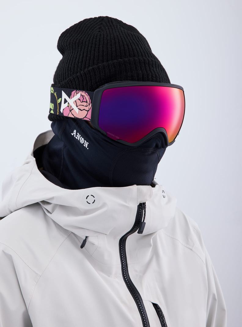 Burton Anon WM1 Low Bridge Fit Goggles + Bonus Lens + MFI® Face Mask Skibrillen Herren Orange Rot | 413-DIJKUV