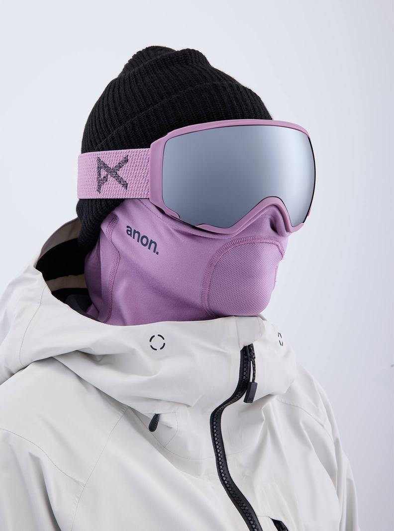 Burton Anon WM1 Low Bridge Fit Goggles + Bonus Lens + MFI® Face Mask Skibrillen Damen Lila Orange Schwarz | 591-CKHRXS