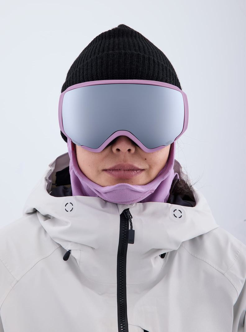 Burton Anon WM1 Low Bridge Fit Goggles + Bonus Lens + MFI® Face Mask Skibrillen Damen Lila Orange Schwarz | 591-CKHRXS