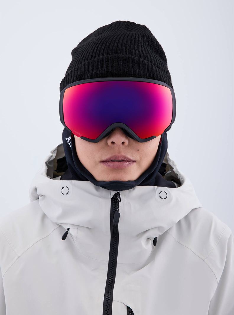 Burton Anon WM1 Low Bridge Fit Goggles + Bonus Lens + MFI® Face Mask Skibrillen Damen Orange Rot | 713-UIEQNW