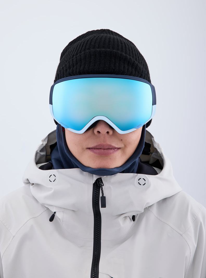 Burton Anon WM1 Low Bridge Fit Goggles + Bonus Lens + MFI® Face Mask Skibrillen Damen Navy Blau Rosa | 954-RMZNUS