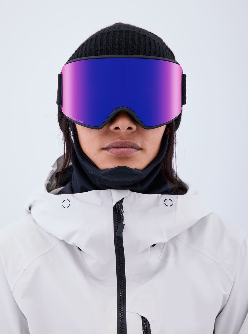 Burton Anon WM3 Goggles + Bonus Lens + MFI® Face Mask Skibrillen Damen Orange Rot | 207-VMTOHP