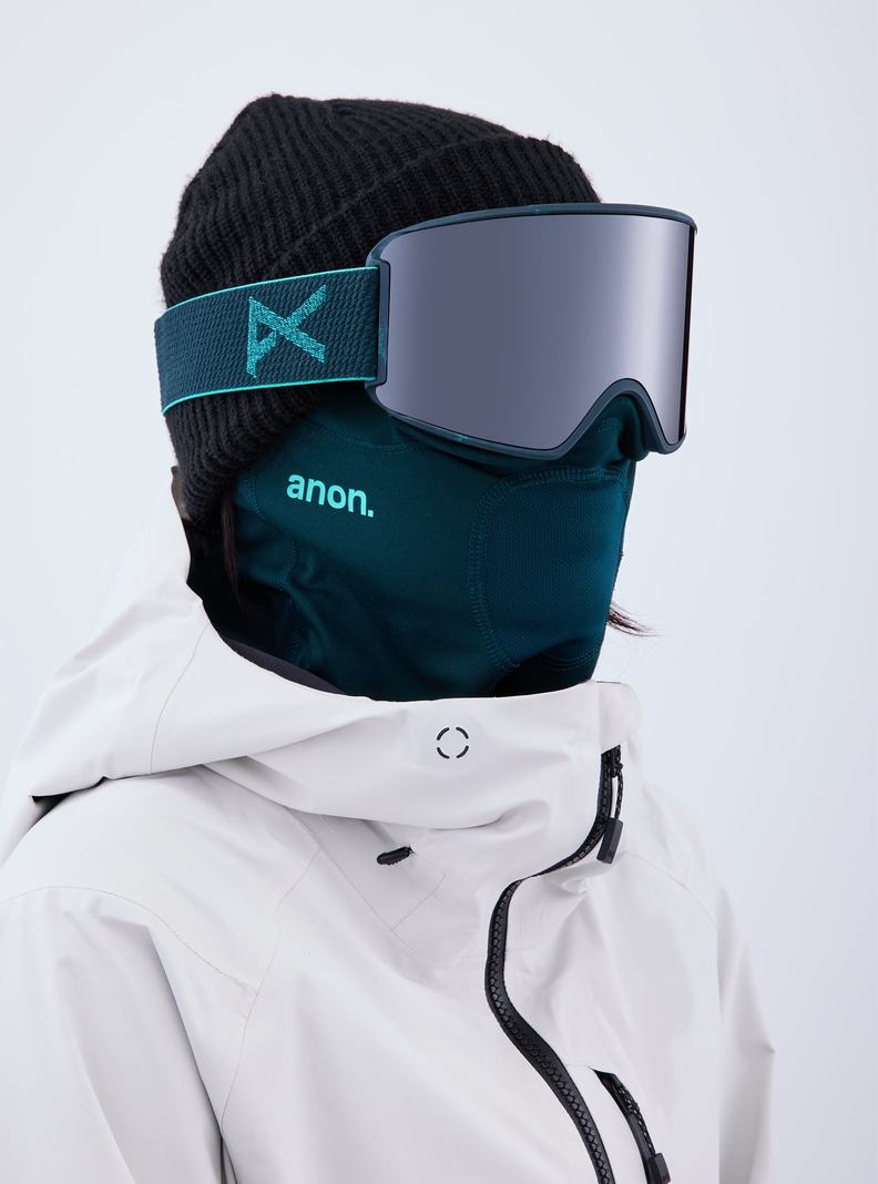 Burton Anon WM3 Goggles + Bonus Lens + MFI® Face Mask Skibrillen Damen Orange Schwarz Lila | 605-SOHYUK