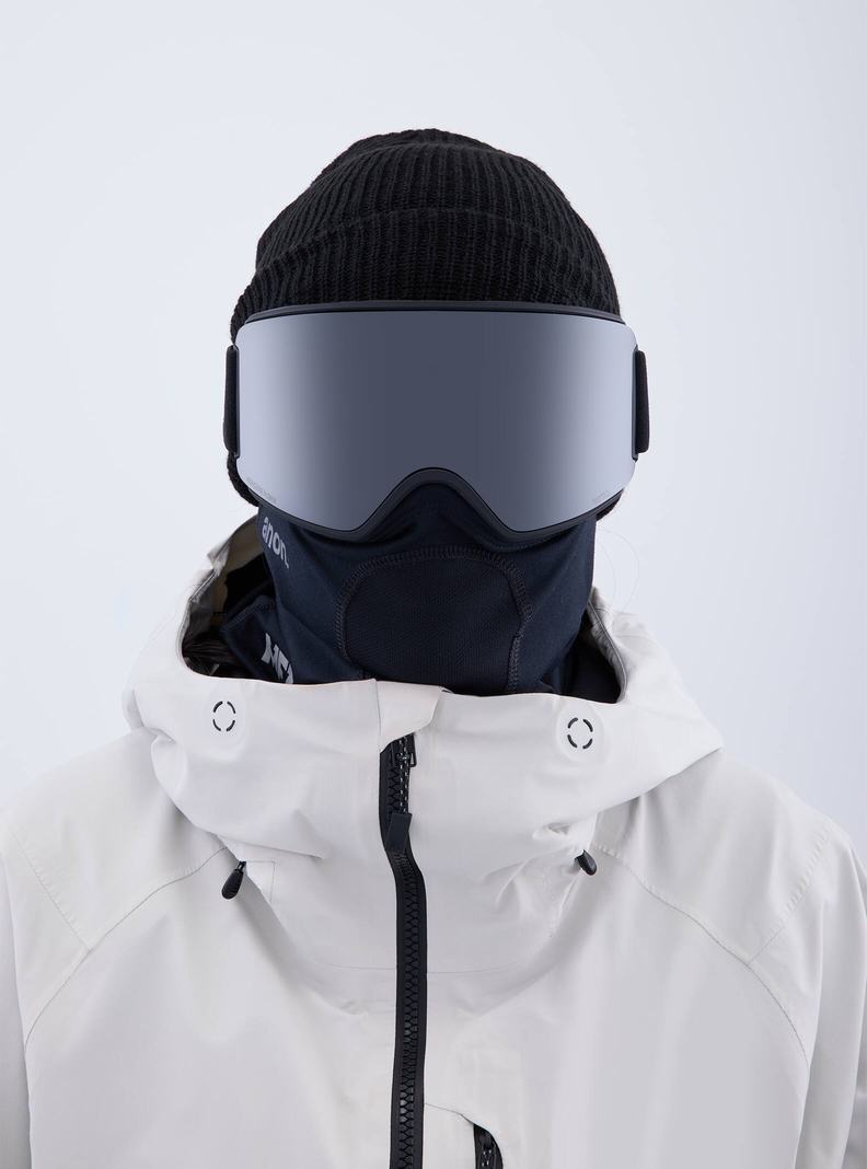 Burton Anon WM3 Low Bridge Fit Goggles + Bonus Lens + MFI® Face Mask Skibrillen Herren Orange Schwarz Lila | 073-IZKUDY