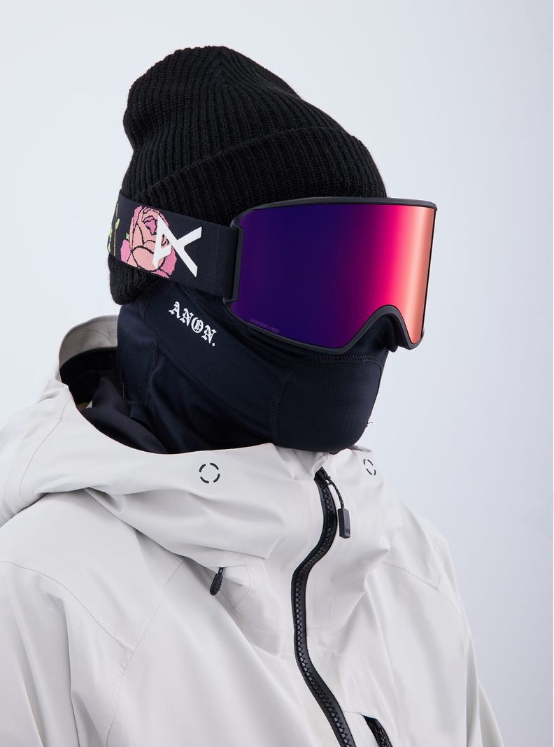 Burton Anon WM3 Low Bridge Fit Goggles + Bonus Lens + MFI® Face Mask Skibrillen Damen Orange Rot | 168-JIDZGK