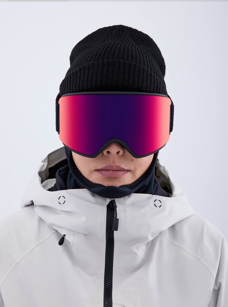 Burton Anon WM3 Low Bridge Fit Goggles + Bonus Lens + MFI® Face Mask Skibrillen Damen Orange Rot | 168-JIDZGK