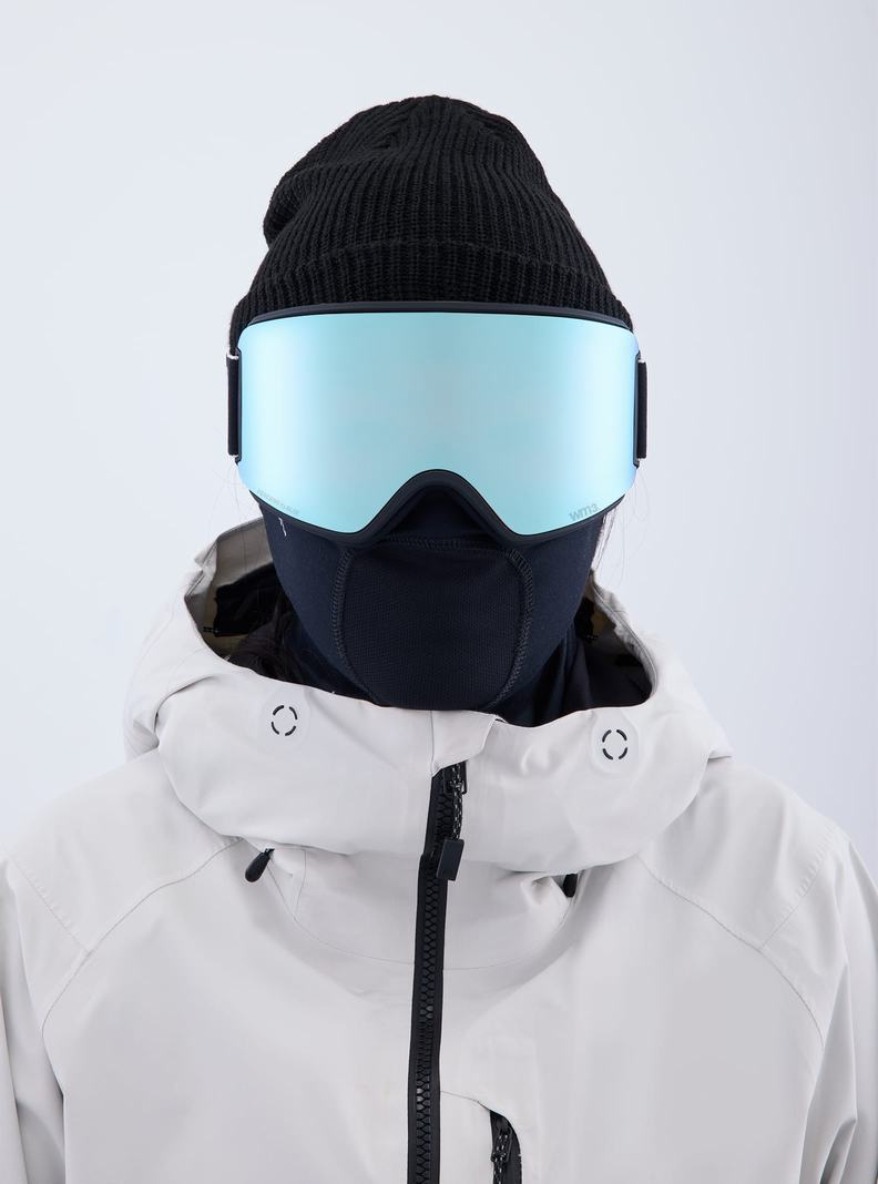 Burton Anon WM3 Low Bridge Fit Goggles + Bonus Lens + MFI® Face Mask Skibrillen Damen Schwarz Blau Rosa | 819-YOBMFT