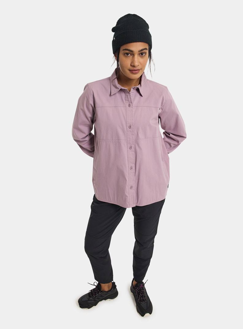 Burton Arbeits Stretch Long Sleeve Hemd Damen Lavendel | 506-SYGLHO