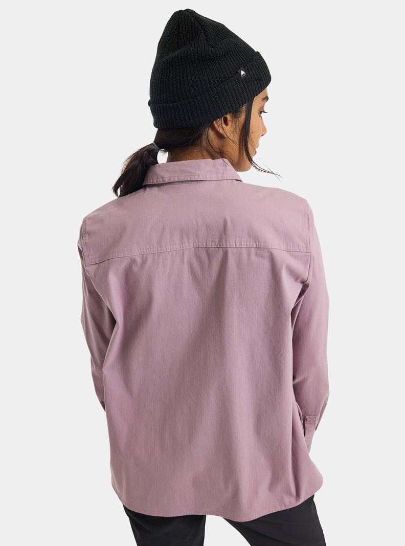 Burton Arbeits Stretch Long Sleeve Hemd Damen Lavendel | 506-SYGLHO