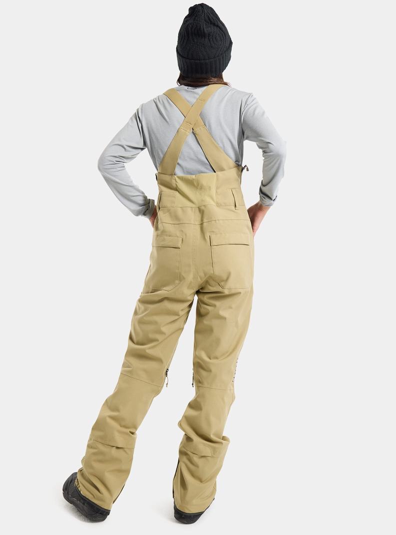 Burton Avalon 2L (Kurzes) Latzhose Damen Khaki | 015-HCNUSD