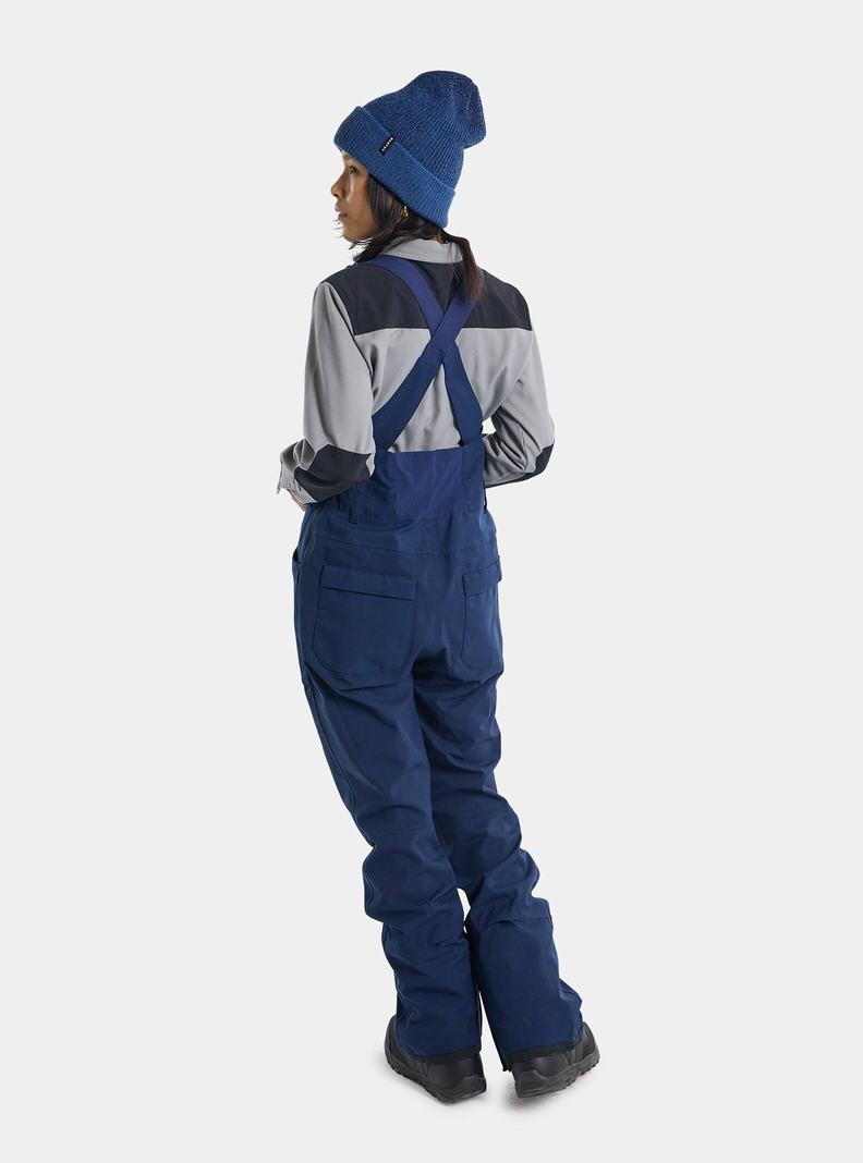Burton Avalon 2L (Kurzes) Latzhose Damen Blau | 384-GOLIJP