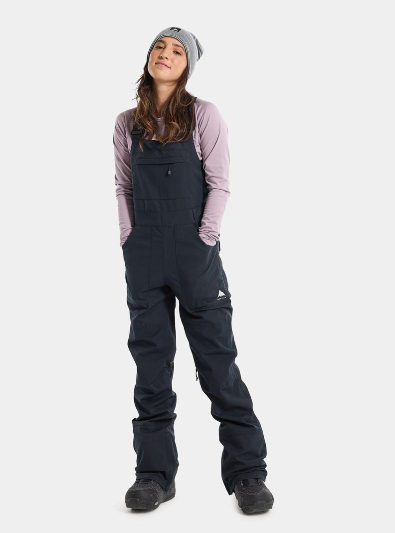Burton Avalon 2L (Kurzes) Latzhose Damen Schwarz | 483-HTLXKA