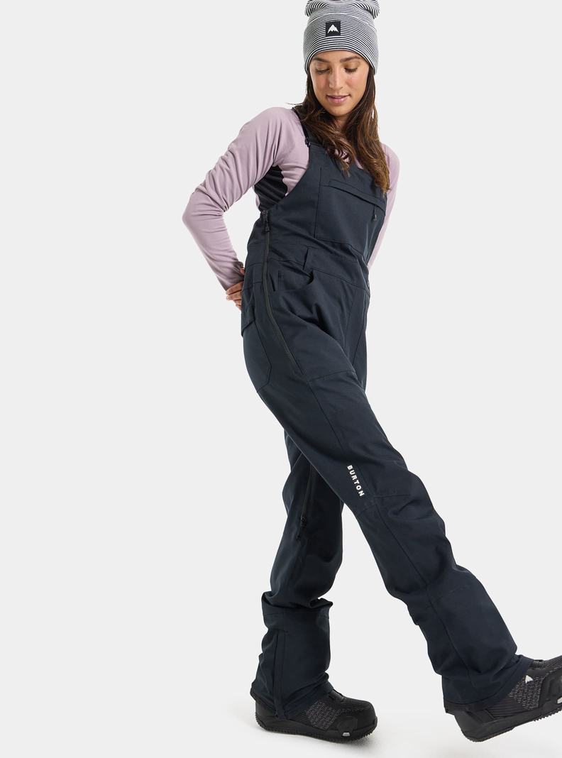 Burton Avalon 2L (Kurzes) Latzhose Damen Schwarz | 483-HTLXKA