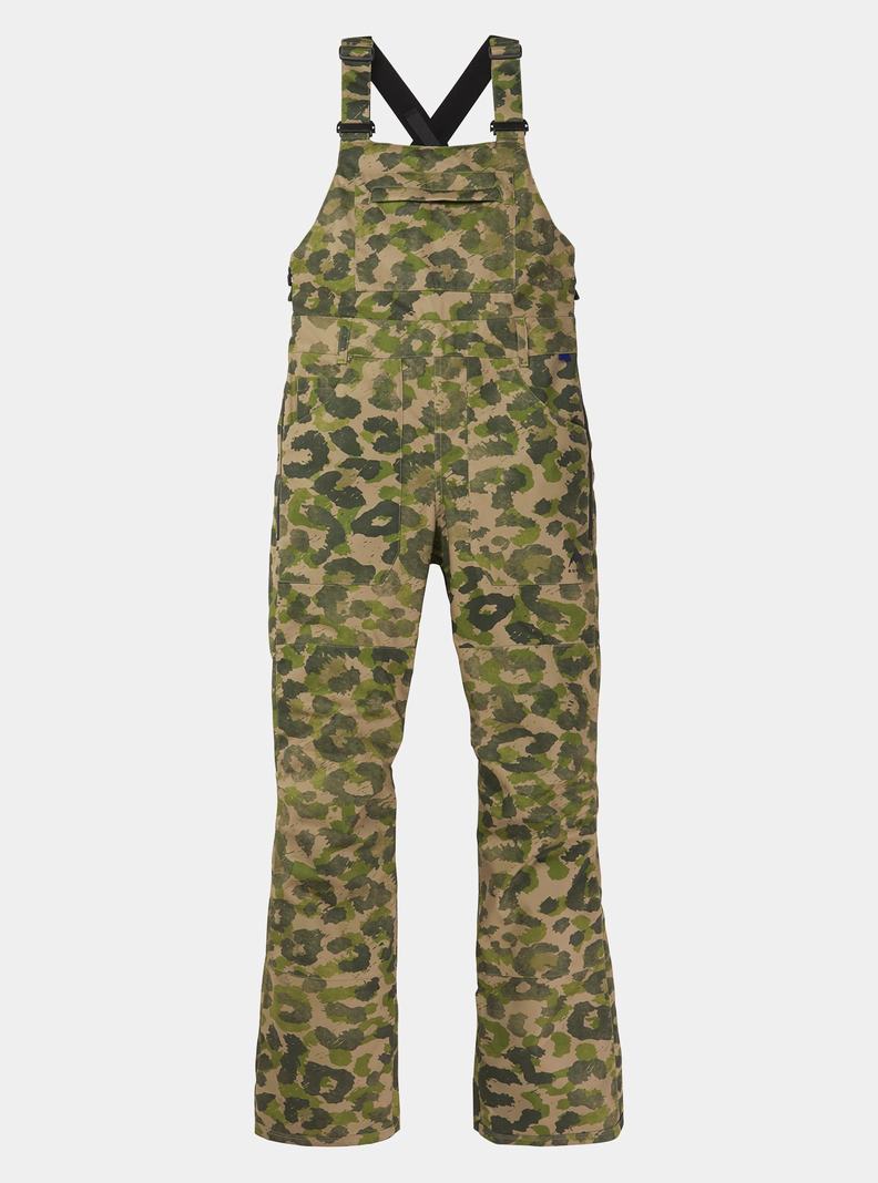 Burton Avalon 2L Latzhose Damen Grün Camouflage | 893-QDNLYW