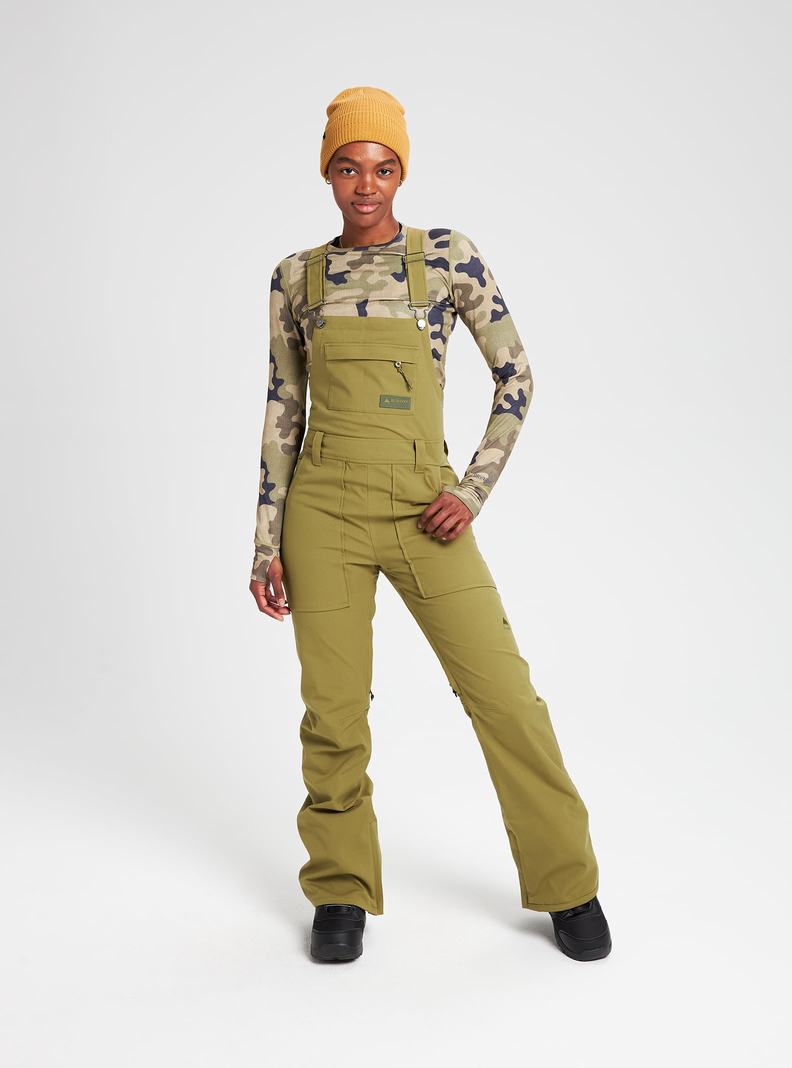 Burton Avalon - Hohe Latzhose Damen Olivgrün | 231-AZOESP