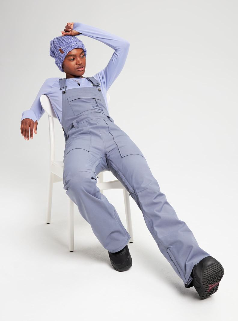 Burton Avalon - Kurzes Latzhose Damen Grau | 397-ESUAGK