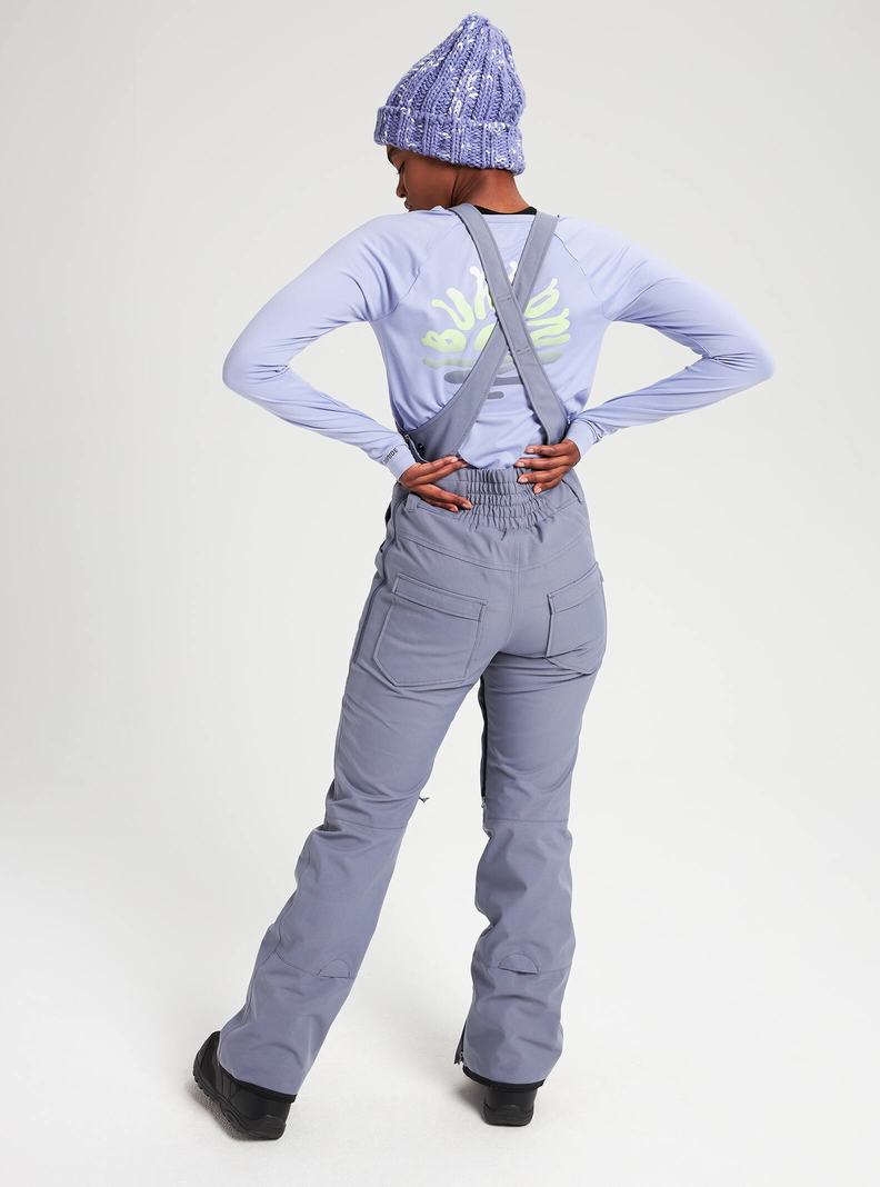 Burton Avalon - Kurzes Latzhose Damen Grau | 397-ESUAGK