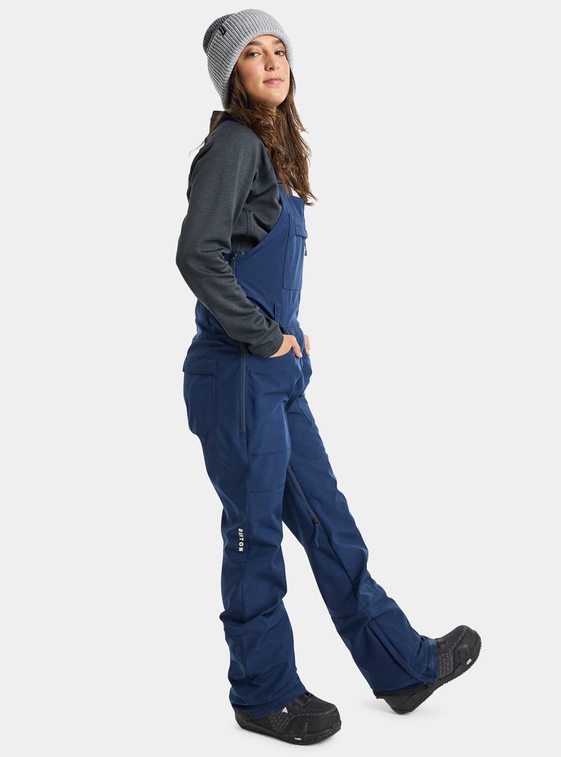 Burton Avalon Stretch 2L Softshell Latzhose Damen Blau | 067-PEOXVR
