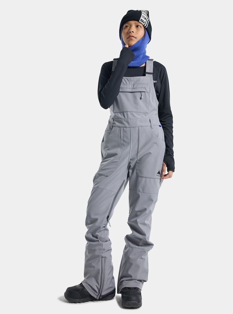 Burton Avalon Stretch 2L Softshell Latzhose Damen Grau | 827-JMANZT