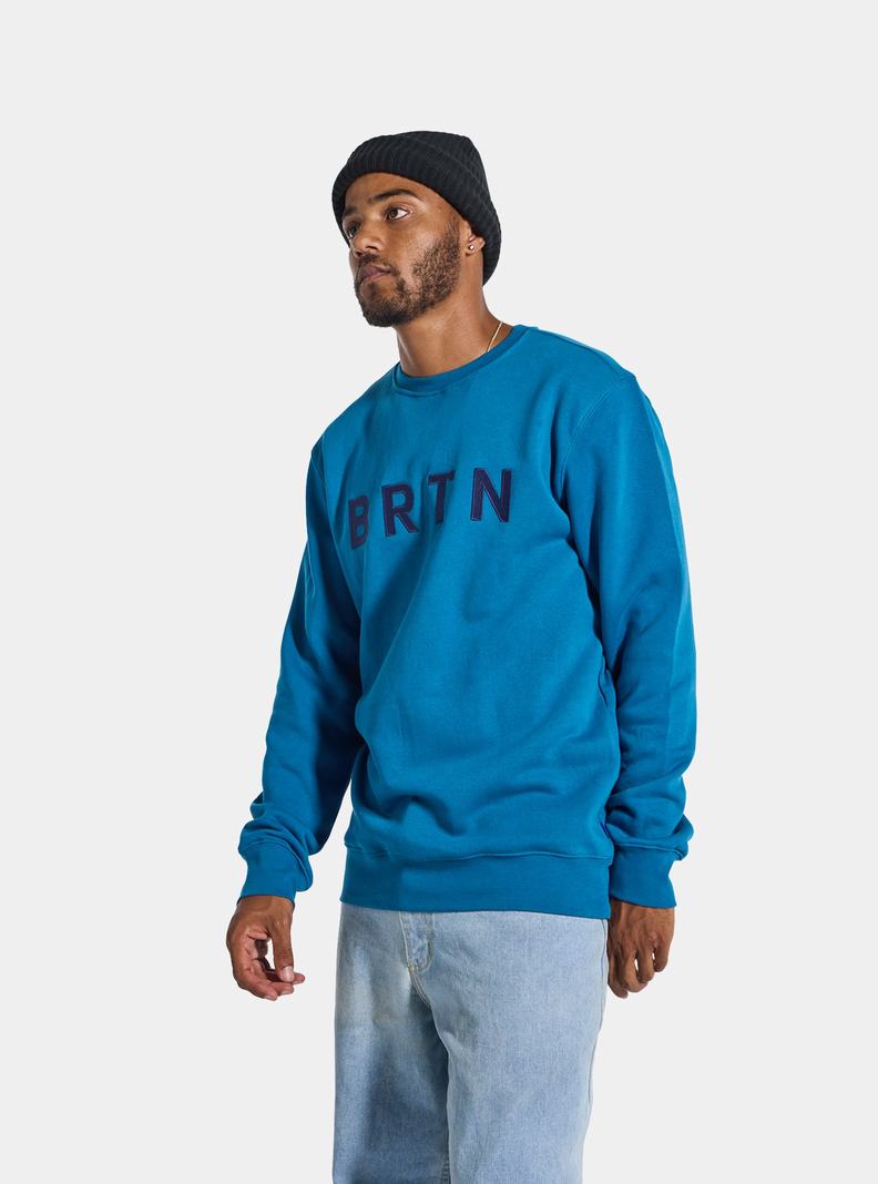 Burton BRTN Crew Sweatshirts Damen Blau | 917-FGWNAV