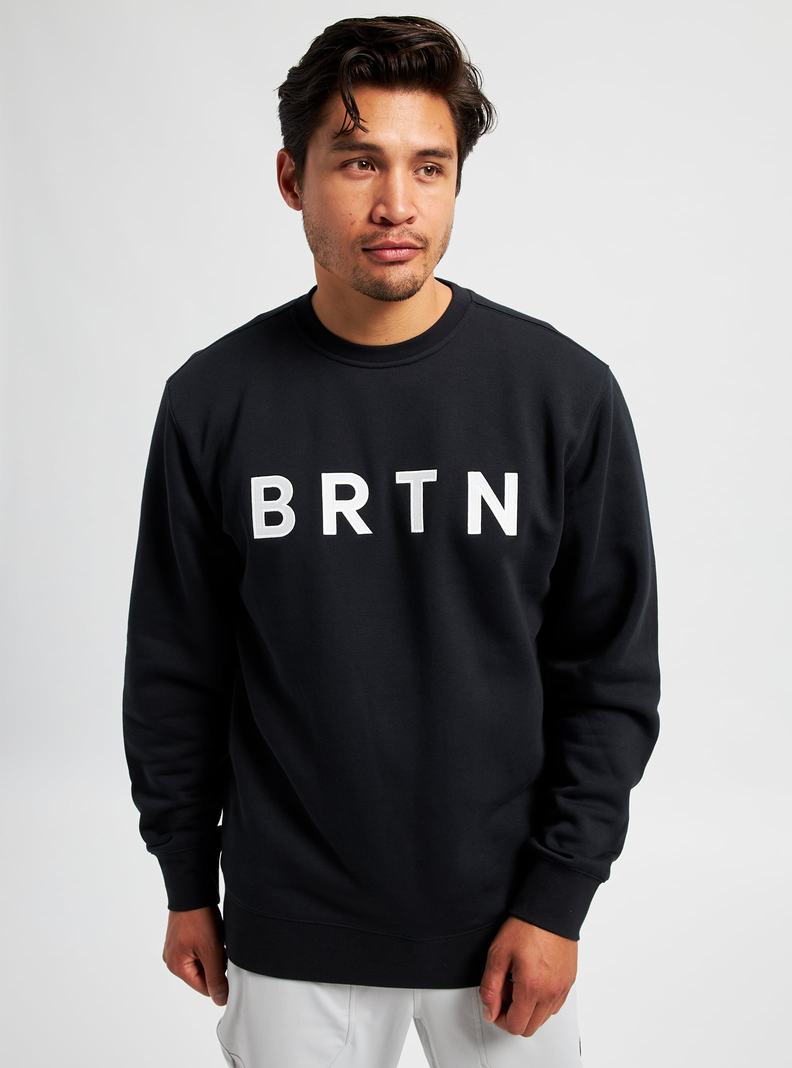 Burton BRTN Crew Sweatshirts Herren Schwarz | 910-ZHESQC
