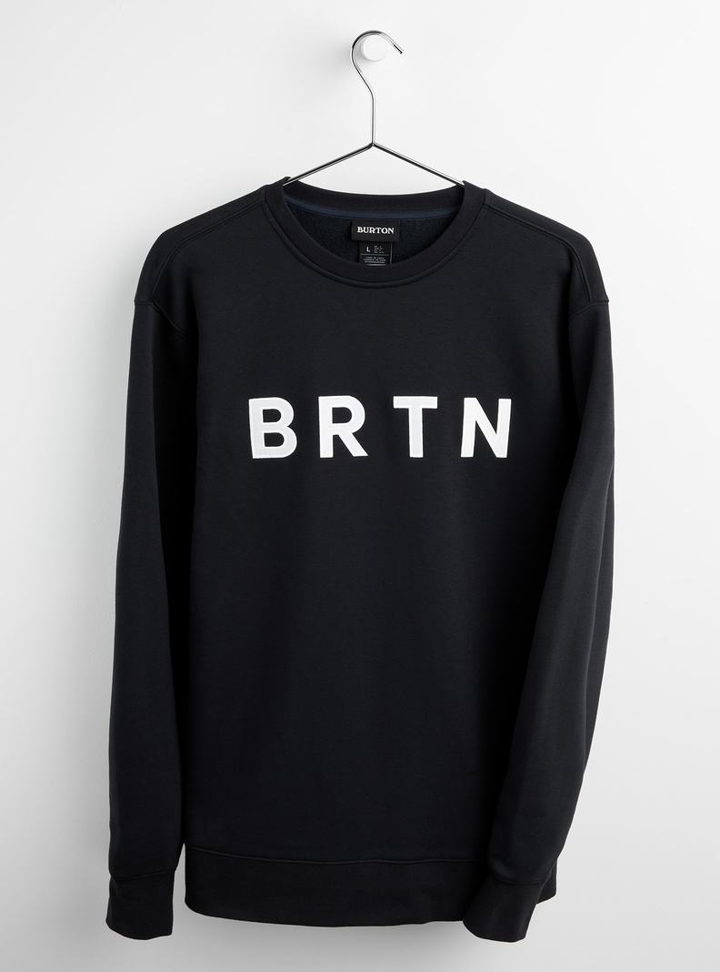 Burton BRTN Crew Sweatshirts Herren Schwarz | 910-ZHESQC