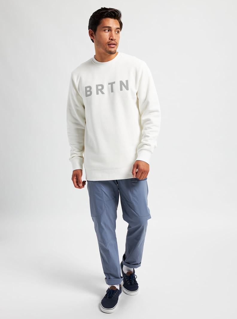 Burton BRTN Crew Sweatshirts Herren Weiß | 845-KDVGRC