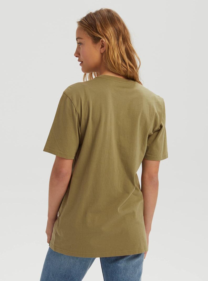Burton BRTN Kurzes Sleeve T-Shirts Damen Olivgrün | 541-RVSATI