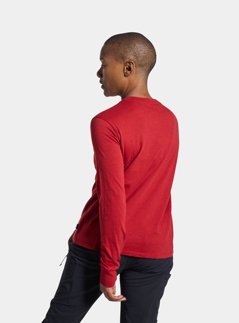 Burton BRTN Long Sleeve T-Shirts Damen Rot | 974-XBZIJM
