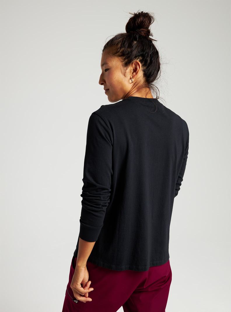 Burton BRTN Long Sleeve T-Shirts Damen Schwarz | 493-RFYGMQ