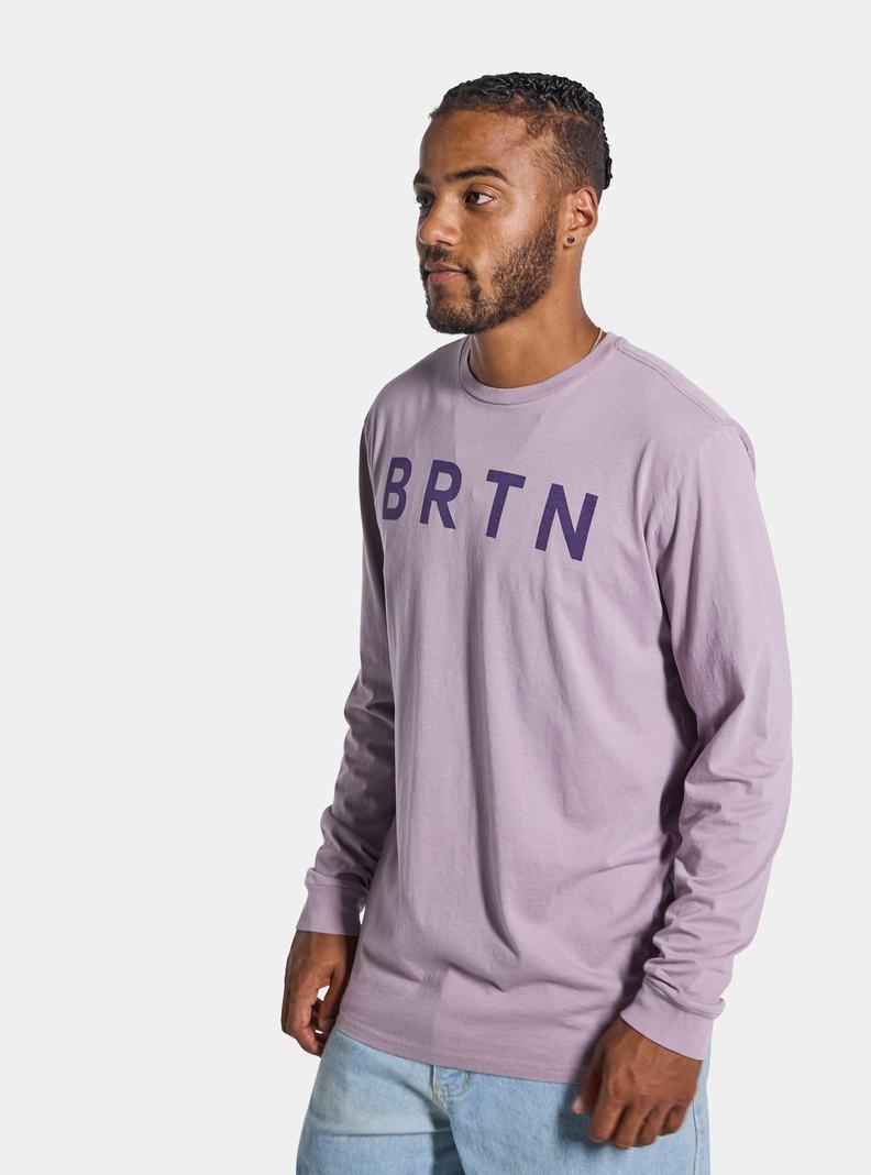Burton BRTN Long Sleeve T-Shirts Herren Lavendel | 731-LYRPTS