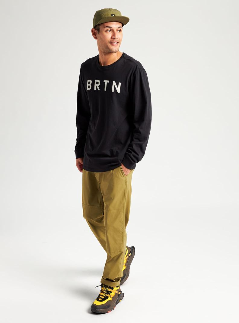 Burton BRTN Long Sleeve T-Shirts Herren Schwarz | 874-FNOGYM