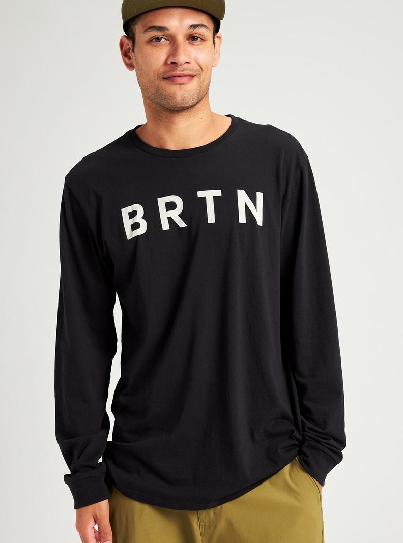 Burton BRTN Long Sleeve T-Shirts Herren Schwarz | 874-FNOGYM