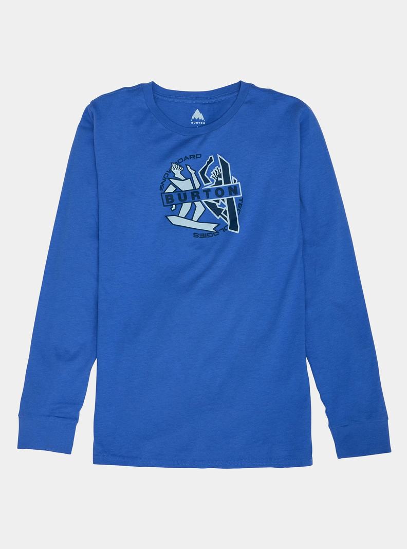 Burton Beal Long Sleeve T-Shirts Kinder Blau | 825-ZHUVQR